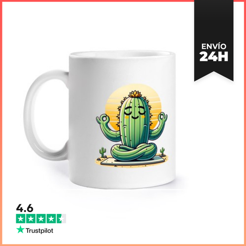 Taza Cactus Meditando Al Atardecer Zen LaTostadora - latostadora.com - Modalova