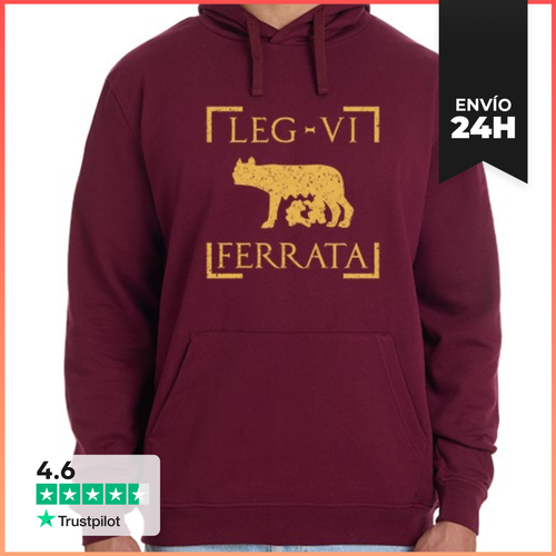 Sudadera Unisex Con Capucha Legio Vi Ferrata Lupa Romana Legión - latostadora.com - Modalova
