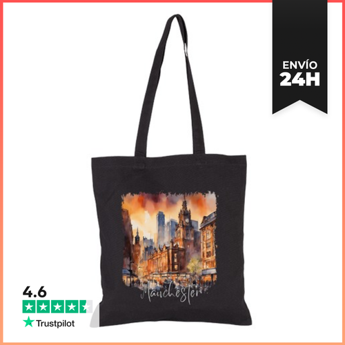 Bolsa De Tela Acuarela De Manchester, Manchester Inglaterra - latostadora.com - Modalova