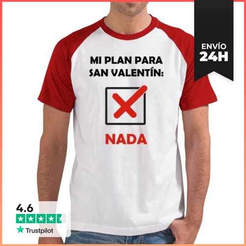 Camiseta Hombre, Estilo Béisbol PLAN PARA SAN VALENTÍN - latostadora.com - Modalova