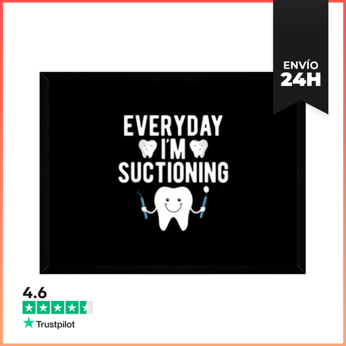 Cuadro Con Marco Horizontal Todos Los Días Estoy Succionando - latostadora.com - Modalova