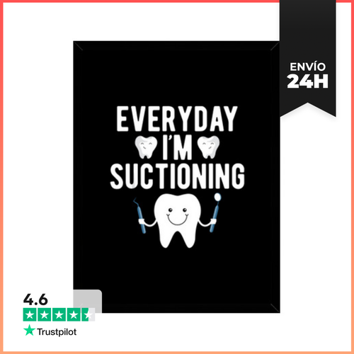 Cuadro Con Marco Vertical Todos Los Días Estoy Succionando - latostadora.com - Modalova