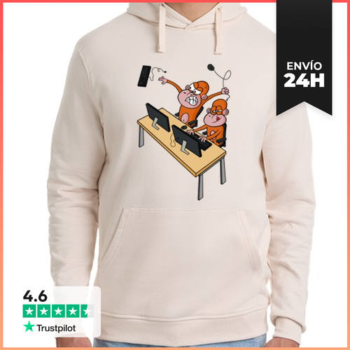 Sudadera Unisex Con Capucha Monos Gamers LaTostadora - latostadora.com - Modalova
