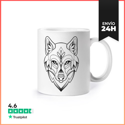Taza Proyecto De Tatuaje De Cabeza De Lobo LaTostadora - latostadora.com - Modalova