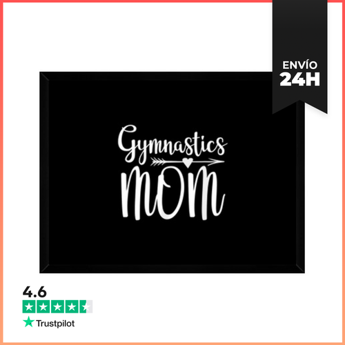 Cuadro Con Marco Horizontal Mamá De Gimnasia Linda Padre Gimnasta - latostadora.com - Modalova