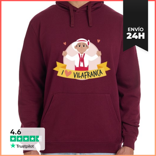 Sudadera Unisex Con Capucha Sudadera Capucha I LOVE Vilafranca - latostadora.com - Modalova