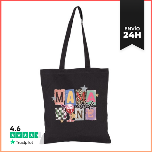 Bolsa De Tela MAMA NEEDS WINE COLLAGE LaTostadora - latostadora.com - Modalova