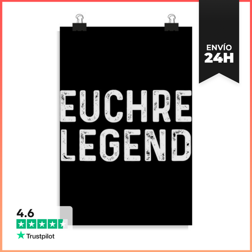 Póster Vertical Regalos De Euchre Para Jugadores De Euchre - latostadora.com - Modalova