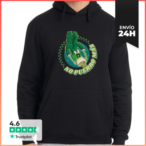 Sudadera Unisex Con Capucha No Puerro Más BACKVIEW LaTostadora - latostadora.com - Modalova
