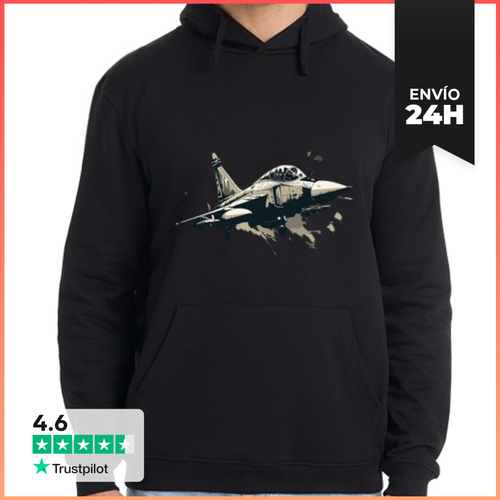 Sudadera Unisex Con Capucha Avión De Combate Dassault Mirage 2000 - latostadora.com - Modalova