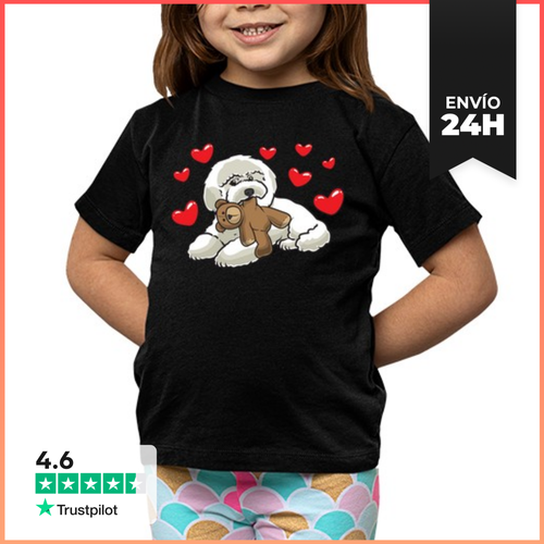 Camiseta Clásica Para Niños Perro Bichon Frise Con Peluche - latostadora.com - Modalova