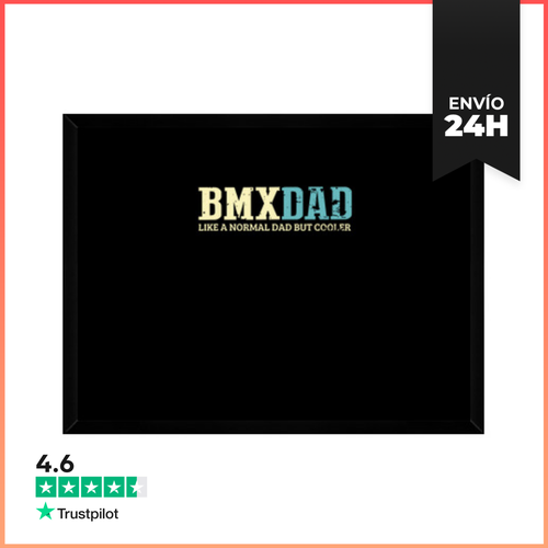 Cuadro Con Marco Horizontal Papá De Bmx Como Un Papá Normal Pero - latostadora.com - Modalova