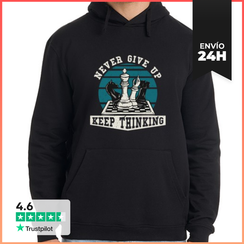 Sudadera Unisex Con Capucha Nunca Dejes De Pensar En El Ajedrez - latostadora.com - Modalova