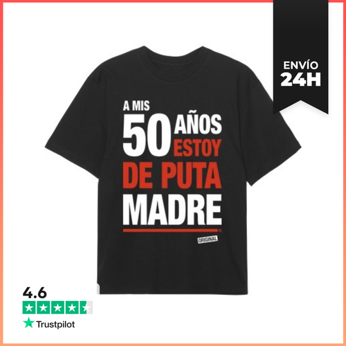 Camiseta Oversize A Mis 50 Años Estoy De Puta Madre LaTostadora - latostadora.com - Modalova