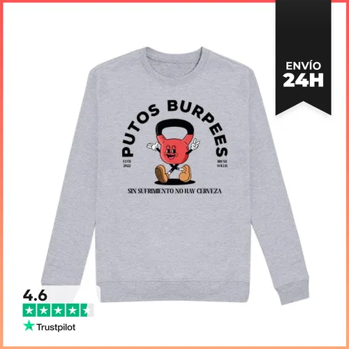 Sudadera Unisex Sudadera Gris Burpees LaTostadora - latostadora.com - Modalova