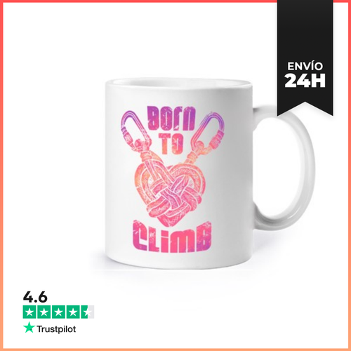 Taza Nacido Para Escalar Mosquetón Y Cuerda LaTostadora - latostadora.com - Modalova