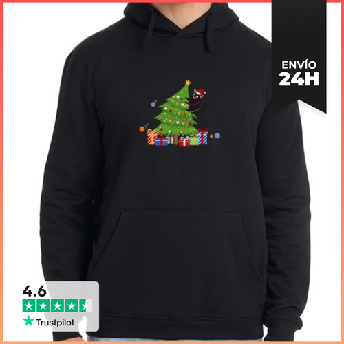 Sudadera Unisex Con Capucha Graciosos Regalos De Navidad Gato - latostadora.com - Modalova