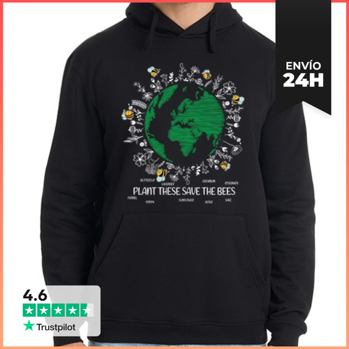 Sudadera Unisex Con Capucha Plantar Estos Para Salvar A Las - latostadora.com - Modalova