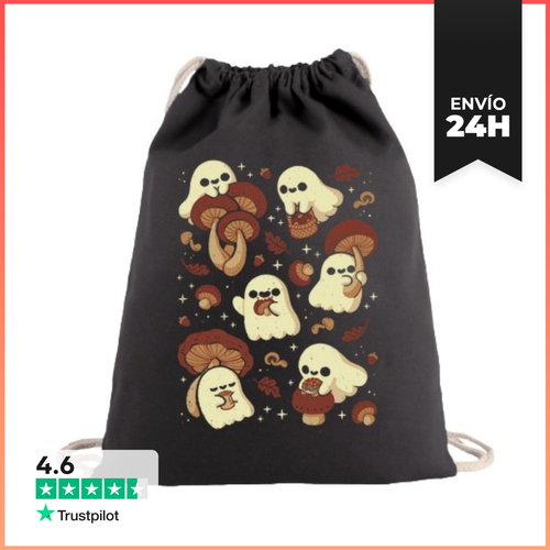 Mochila Saco Con Cuerdas Cute Ghosts With Autumn Mushrooms - latostadora.com - Modalova