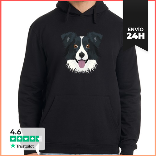 Sudadera Unisex Con Capucha Border Collie Sonriente LaTostadora - latostadora.com - Modalova