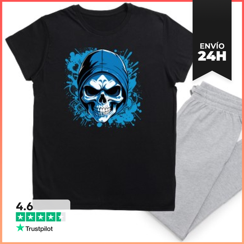 Pijama Calavera En Estilo Graffiti LaTostadora - latostadora.com - Modalova