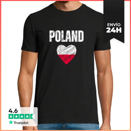 Camiseta Hombre Clásica Yo Amo Polonia LaTostadora - latostadora.com - Modalova