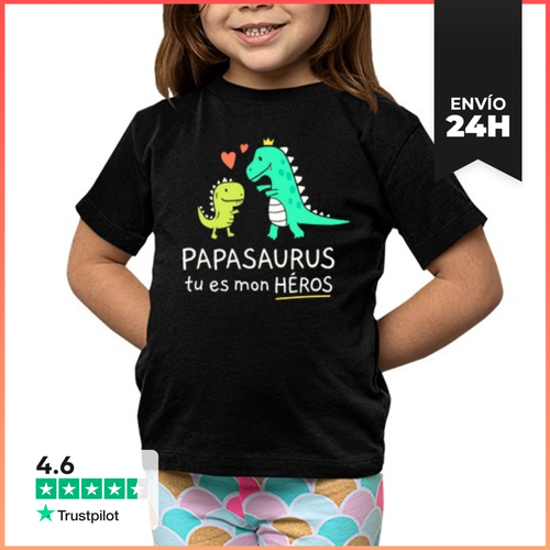 Camiseta Clásica Para Niños Papasaurus Tu Es Mon Héros Cadeaux - latostadora.com - Modalova