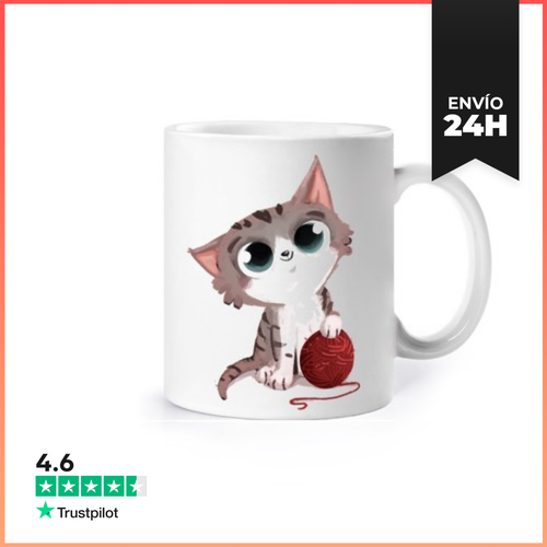 Taza Gato Con Ovillo De Lana LaTostadora - latostadora.com - Modalova
