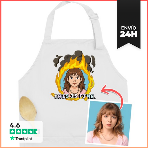 Delantal Premium Con Bolsillo Efecto Ilustración Delantal This Is - latostadora.com - Modalova
