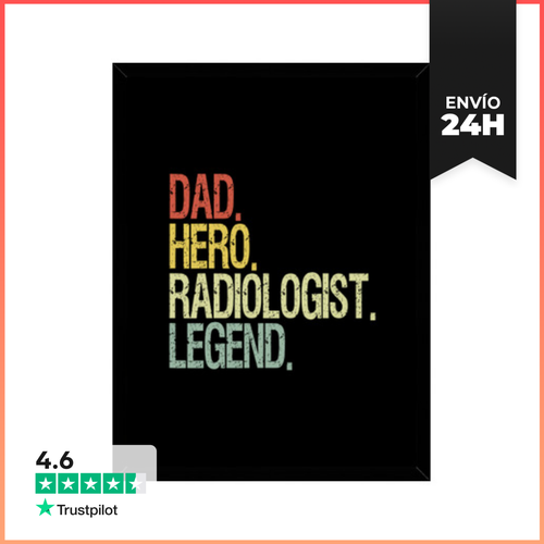 Cuadro Con Marco Vertical Papá Radiólogo LaTostadora - latostadora.com - Modalova
