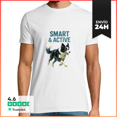 Camiseta Hombre Clásica Perro Border Collie LaTostadora - latostadora.com - Modalova