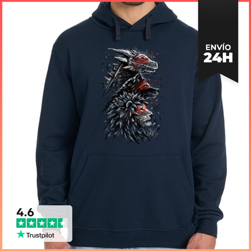Sudadera Unisex Con Capucha León Lobo Dragón LaTostadora - latostadora.com - Modalova