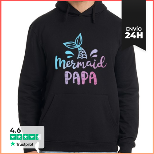 Sudadera Unisex Con Capucha Papá Sirena Divertido Papá Tritón - latostadora.com - Modalova