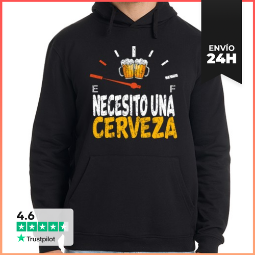 Sudadera Unisex Con Capucha Necesito Una Cerveza LaTostadora - latostadora.com - Modalova