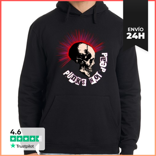 Sudadera Unisex Con Capucha Punks Not Dead LaTostadora - latostadora.com - Modalova