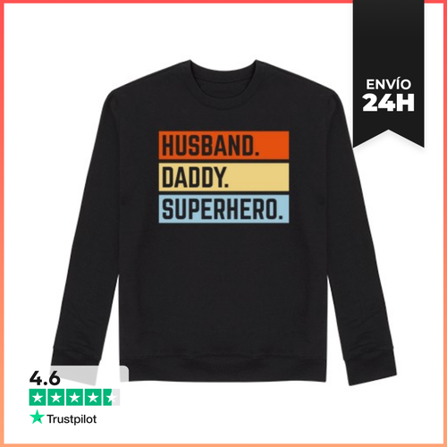 Sudadera Unisex Marido Papá Superhéroe - 3c LaTostadora - latostadora.com - Modalova