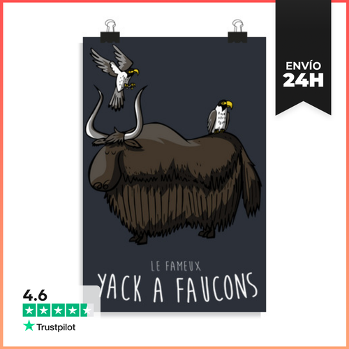 Póster Vertical Yak Halcón LaTostadora - latostadora.com - Modalova