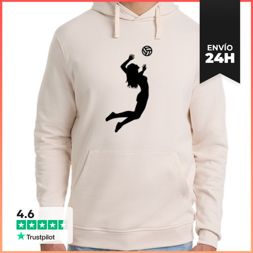 Sudadera Unisex Con Capucha Voleibol Saltar Niña Mujer - latostadora.com - Modalova