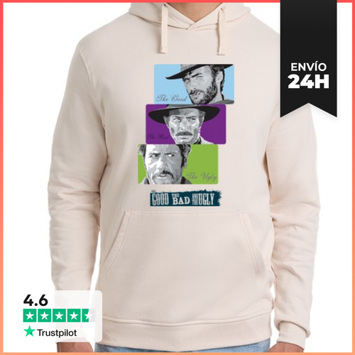 Sudadera Unisex Con Capucha El Bueno, El Feo Y El Malo - latostadora.com - Modalova