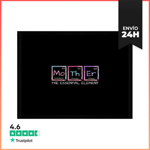 Cuadro Con Marco Horizontal Madre El Elemento Esencial Mamá - latostadora.com - Modalova