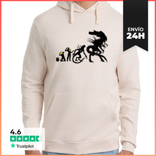 Sudadera Unisex Con Capucha Alien Evolution LaTostadora - latostadora.com - Modalova