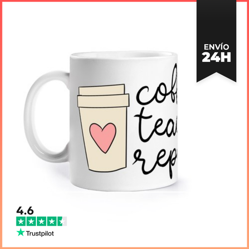 Taza Coffee Teach Repeat - Café Enseña Repit LaTostadora - latostadora.com - Modalova