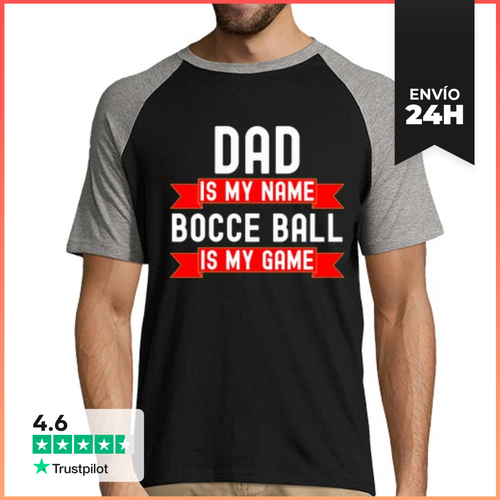 Camiseta Hombre, Estilo Béisbol Papá Es Mi Nombre La Bocha Es Mi - latostadora.com - Modalova