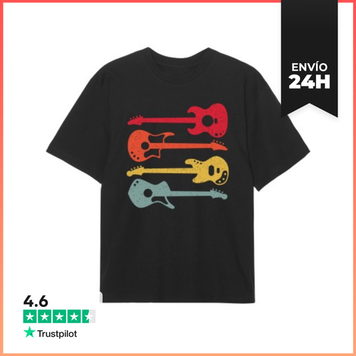 Camiseta Oversize GUITARRAS RETRO VINTAGE LaTostadora - latostadora.com - Modalova