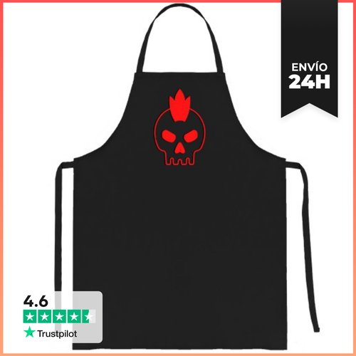 Delantal Punk Rock Skull LaTostadora - latostadora.com - Modalova