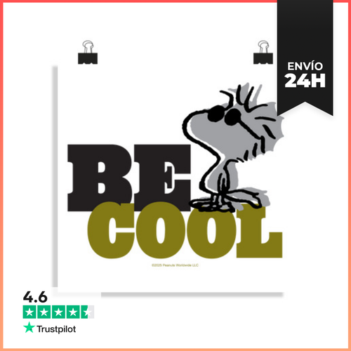 Póster Cuadrado Snoopy Be Cool LaTostadora - latostadora.com - Modalova