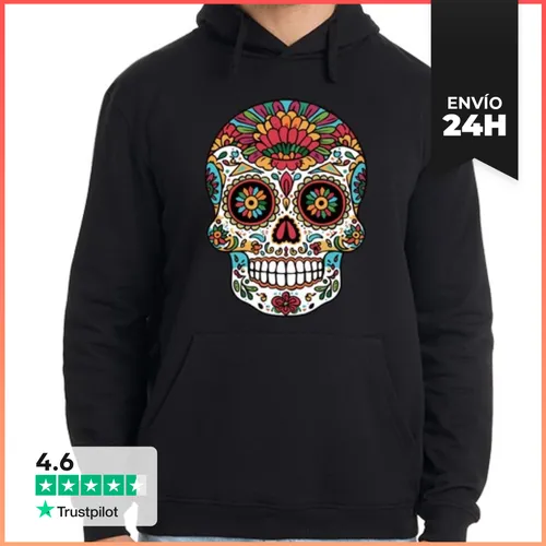 Sudadera Unisex Con Capucha CALAVERA DE AZÚCAR MEXICANA - latostadora.com - Modalova