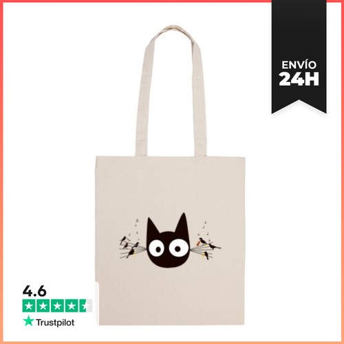 Bolsa De Tela Gato Negro LaTostadora - latostadora.com - Modalova