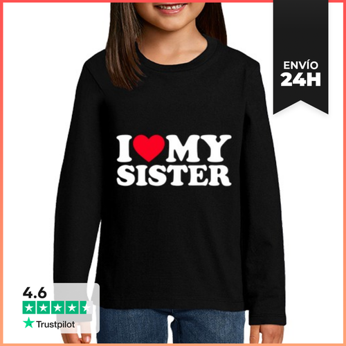 Camiseta Manga Larga Para Niños Amo A Mi Hermana Quiero A Mi - latostadora.com - Modalova