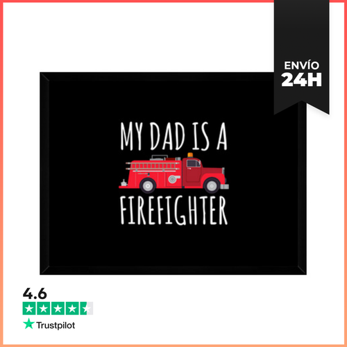 Cuadro Con Marco Horizontal Mi Papá Es Bombero LaTostadora - latostadora.com - Modalova